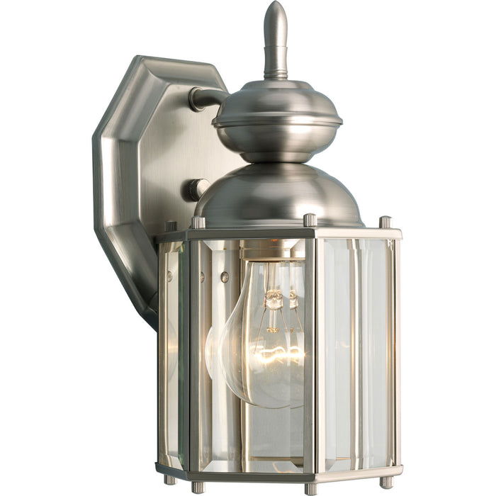 Progress Lighting P5756-09 One Light Wall Lantern, Brushed Nickel