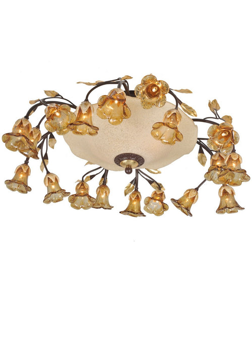 Meyda Tiffany 82759 20 Light Flushmount, Mahogany Bronze