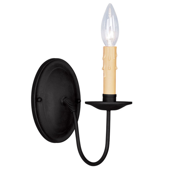 Livex Lighting 4451-04 One Light Wall Sconce, Black