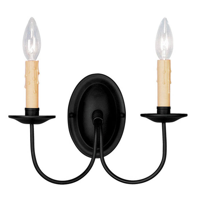 Livex Lighting 4452-04 Two Light Wall Sconce, Black