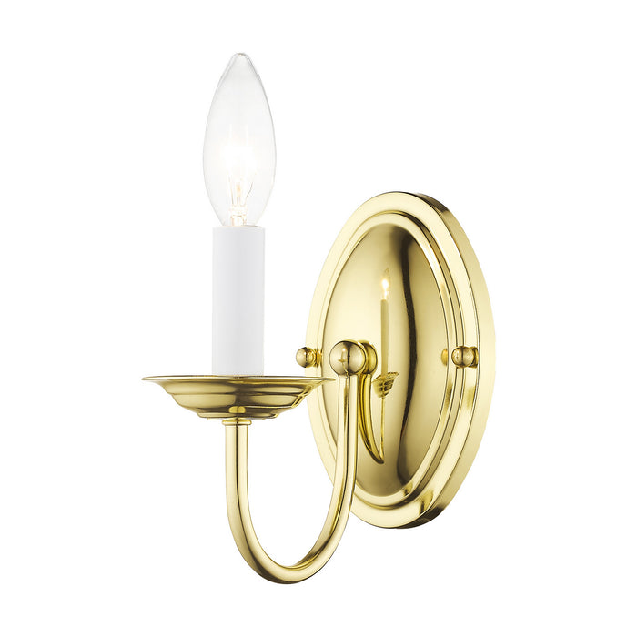 Livex Lighting 4151-02 One Light Wall Sconce, Polished Brass
