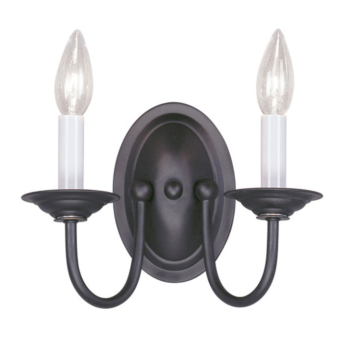 Livex Lighting 4152-04 Two Light Wall Sconce, Black