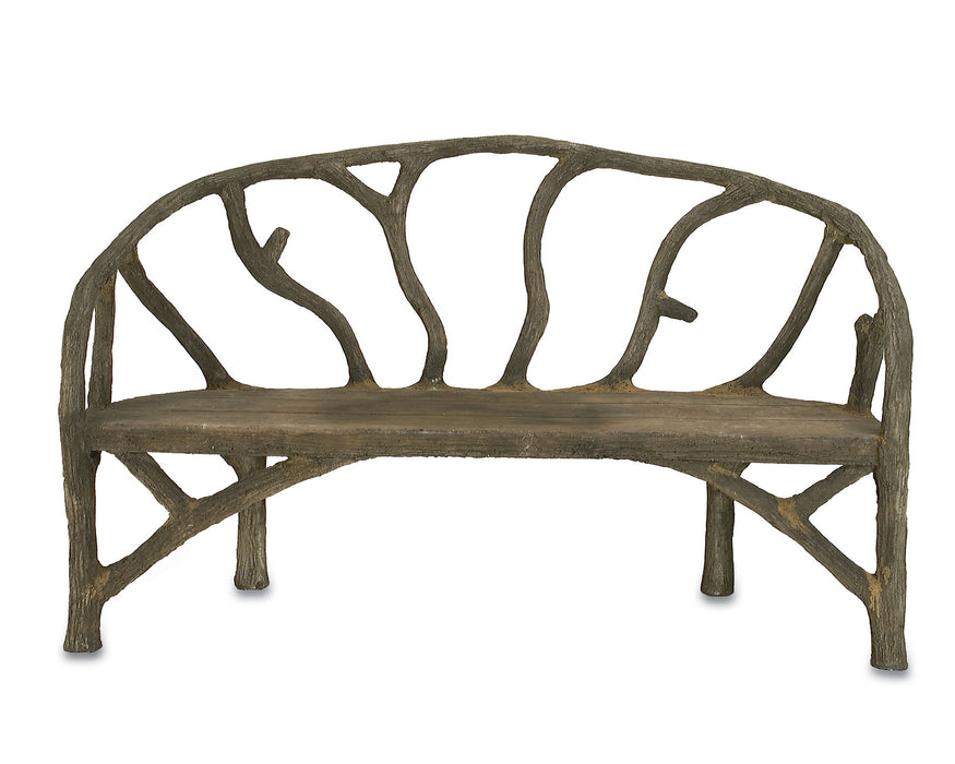Currey and Company 2700 Bench, Portland/Faux Bois