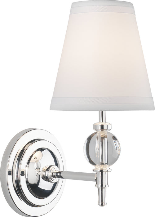 Robert Abbey 3314 One Light Wall Sconce, Lead Crystal w/Silverd