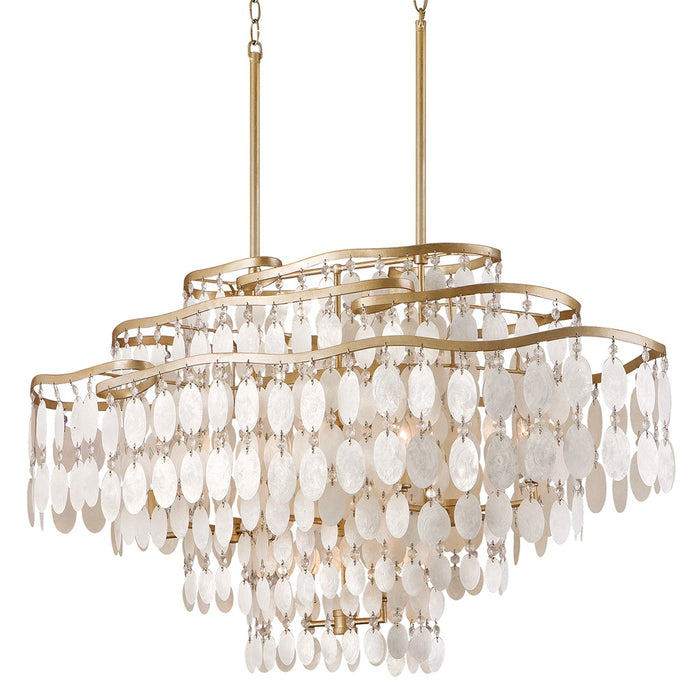 Corbett Lighting 109-512-CPL 12 Light Linear, Champagne Leaf