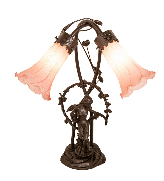 Meyda Tiffany 17858 Two Light Accent Lamp, Mahogany Bronze