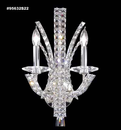 James R. Moder 95632S22 Two Light Wall Sconce, Silver