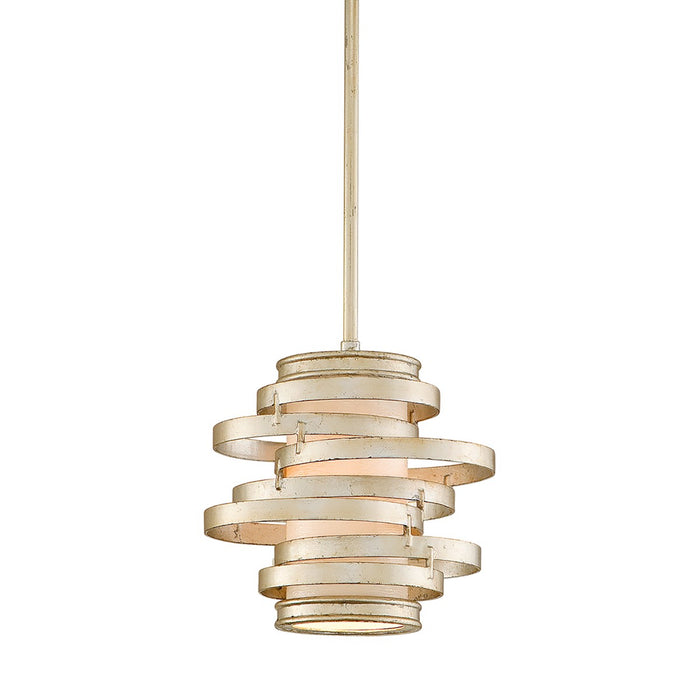 Corbett Lighting 128-41-WSL One Light Pendant, Warm Silver Leaf