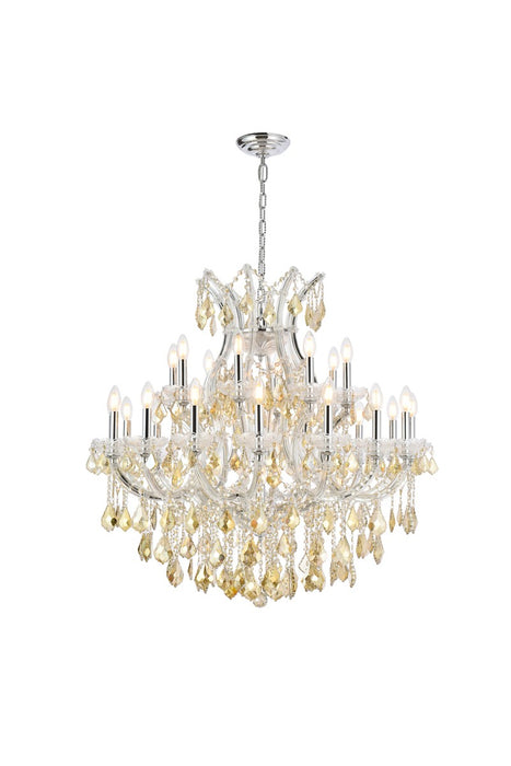 Elegant Lighting 2800D36C-GT/RC 24 Light Chandelier, Chrome