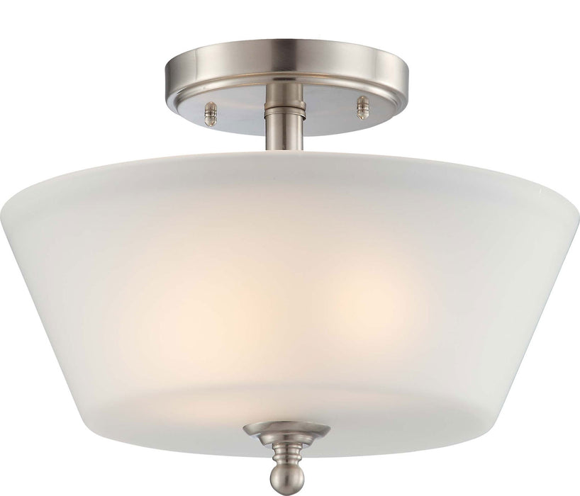 Nuvo Lighting 60-4151 Three Light Semi Flush Mount, Brushed Nickel