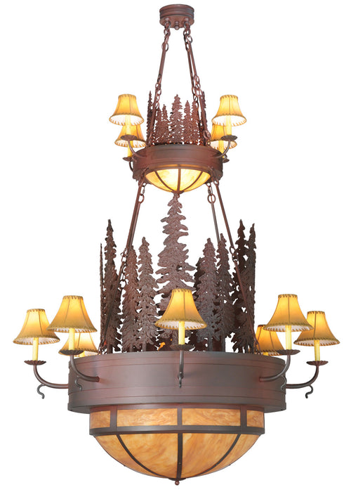 Meyda Tiffany 111636 15 Light Chandelier, Rust Over Wrought Iron