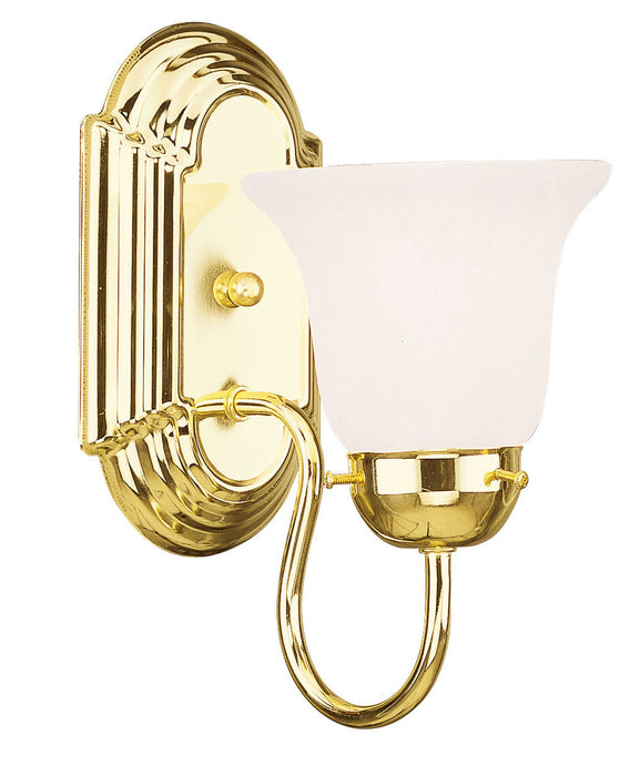 Livex Lighting 1071-02 One Light Bath Vanity, Polished Brass