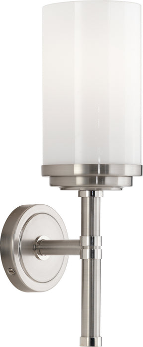 Robert Abbey B1324 One Light Wall Sconce, Brushed Nickel w/Polished Nickel