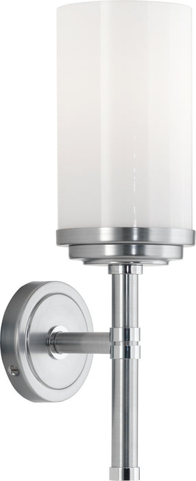 Robert Abbey C1324 One Light Wall Sconce, Brushed Chrome w/Polished Chrome