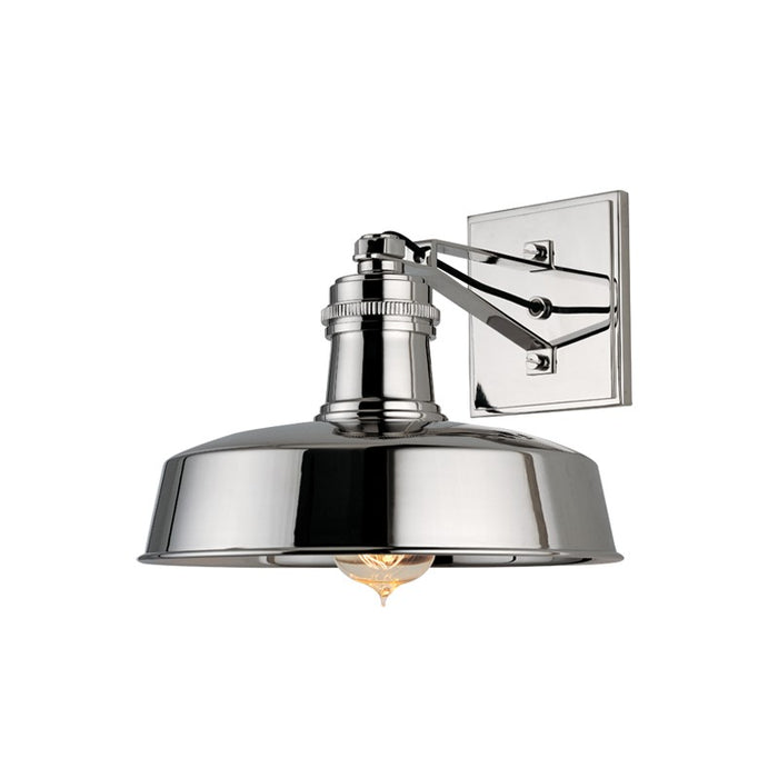 Hudson Valley 8601-PN One Light Wall Sconce, Polished Nickel