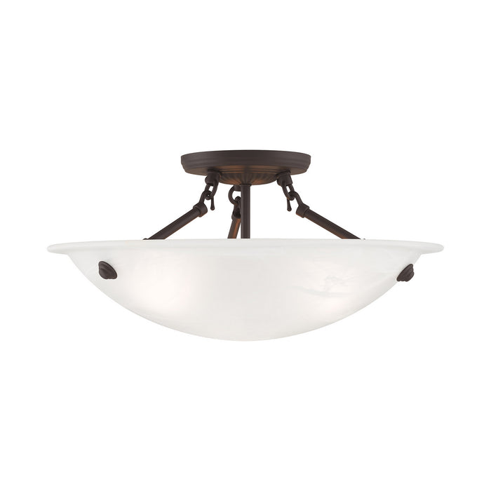 Livex Lighting 4273-07 Three Light Ceiling Mount, Bronze