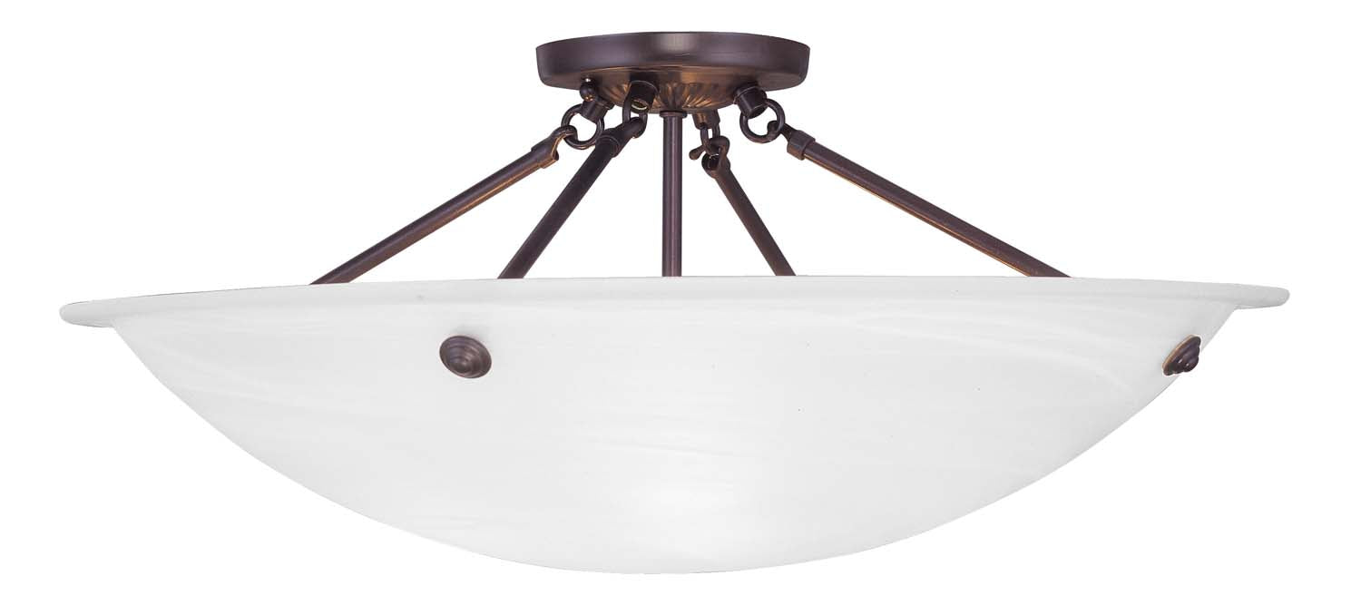 Livex Lighting 4275-07 Four Light Ceiling Mount, Bronze
