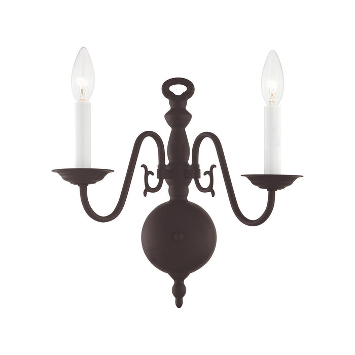 Livex Lighting 5002-07 Two Light Wall Sconce, Bronze