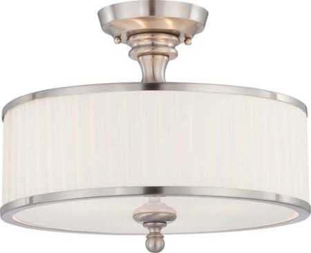 Nuvo Lighting 60-4737 Three Light Semi Flush Mount, Brushed Nickel