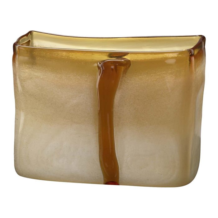 Cyan 02162 Vase, Cream And Cognac