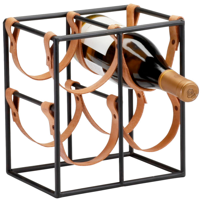 Cyan 04913 Wine Holder, Raw Steel