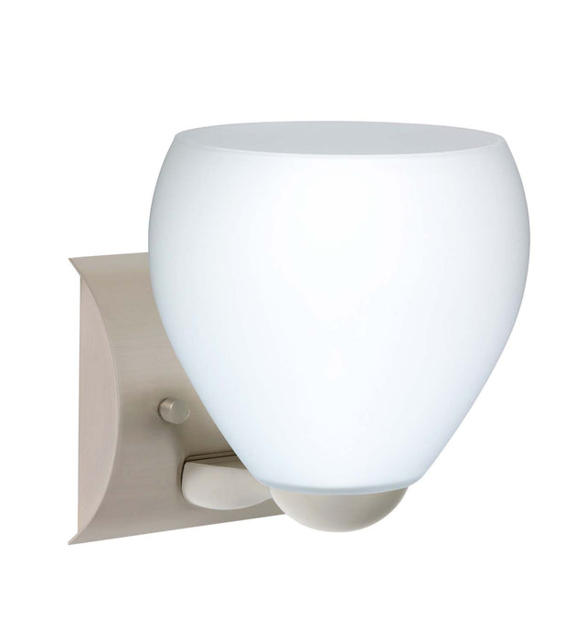Besa 1WZ-412207-SN One Light Wall Sconce, Satin Nickel
