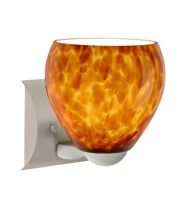 Besa 1WZ-412218-SN One Light Wall Sconce, Satin Nickel