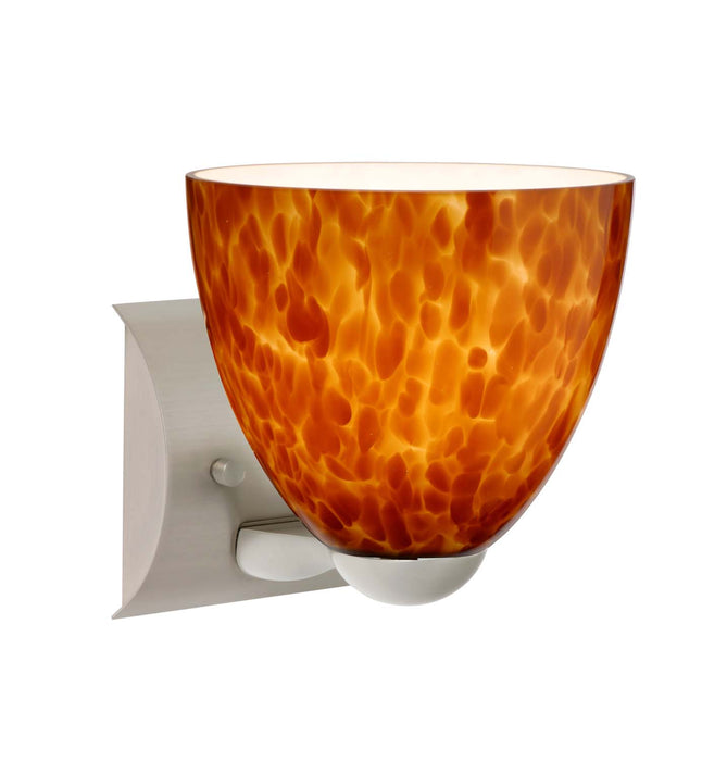 Besa 1WZ-757218-SN One Light Wall Sconce, Satin Nickel