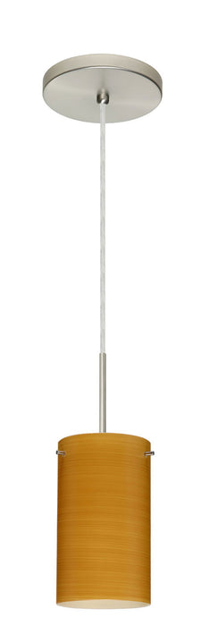 Besa 1BT-4404OK-SN One Light Pendant, Satin Nickel