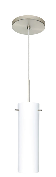 Besa 1BT-493007-SN One Light Pendant, Satin Nickel
