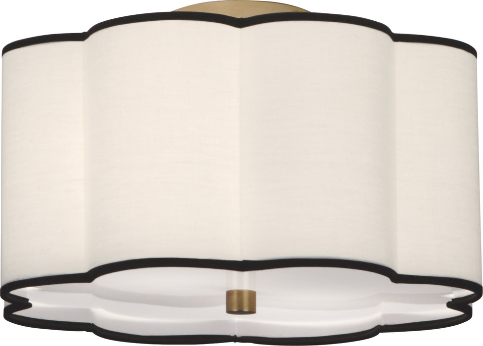 Robert Abbey 2139 Two Light Flushmount, Aged Brass