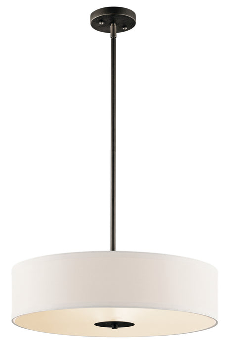 Kichler 42121OZ Three Light Pendant/Semi Flush, Olde Bronze