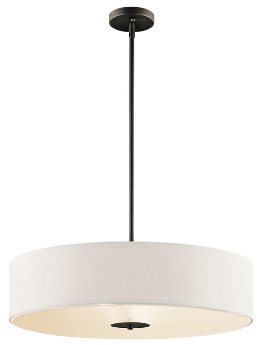 Kichler 42122OZ Three Light Pendant/Semi Flush, Olde Bronze