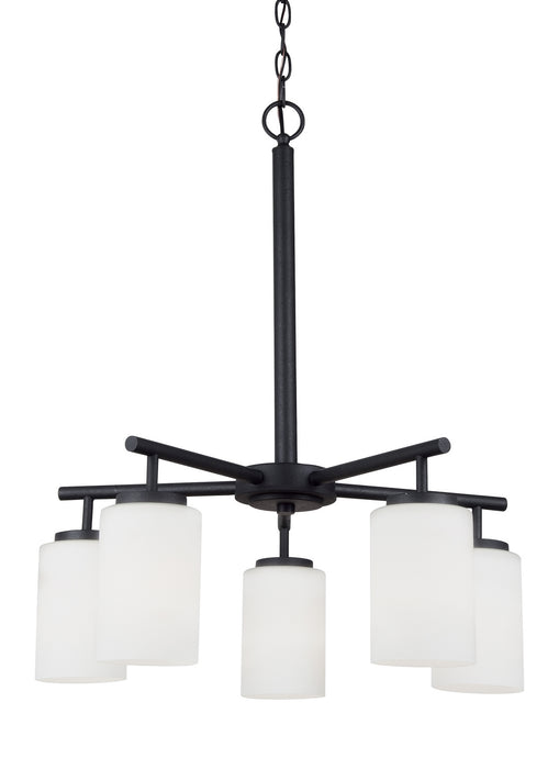 Generation Lighting 31161-112 Five Light Chandelier, Midnight Black