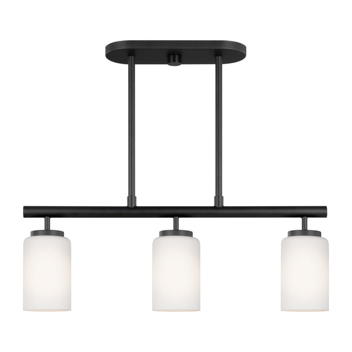 Generation Lighting 66160-112 Three Light Island Pendant, Midnight Black