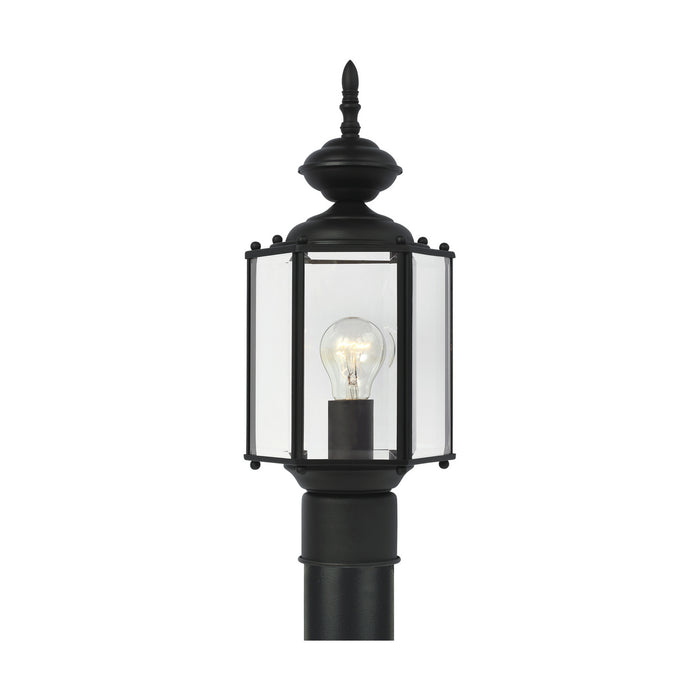 Generation Lighting 8209-12 One Light Outdoor Post Lantern, Black