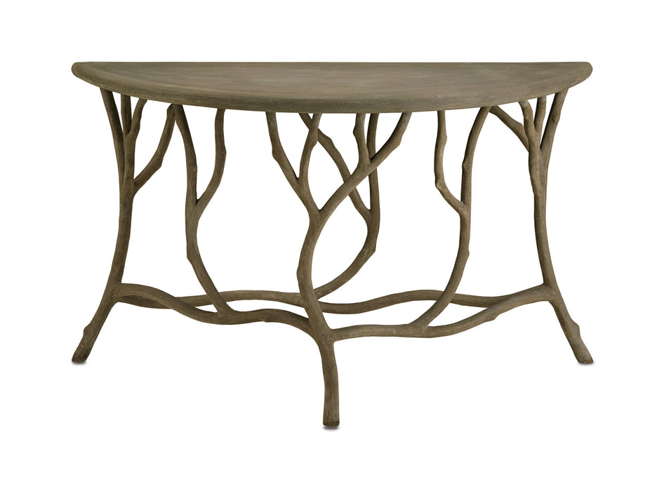 Currey and Company 2374 Console Table, Portland/Faux Bois