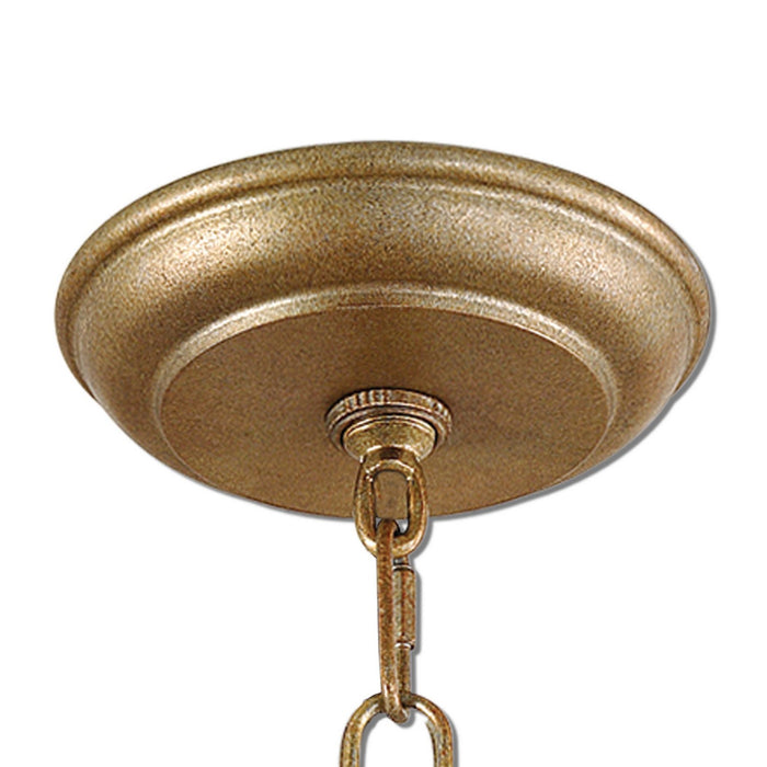 Uttermost 21246 Six Light Chandelier, Burnished Gold Metal