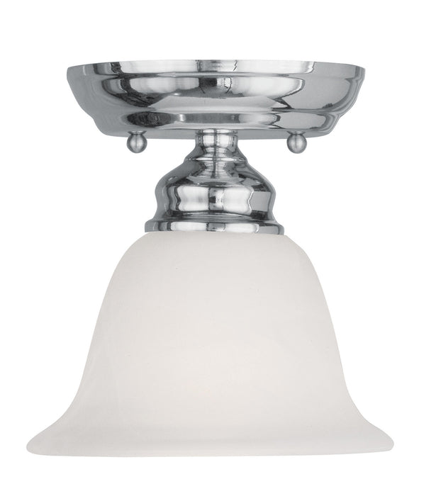 Livex Lighting 1350-05 One Light Ceiling Mount, Polished Chrome