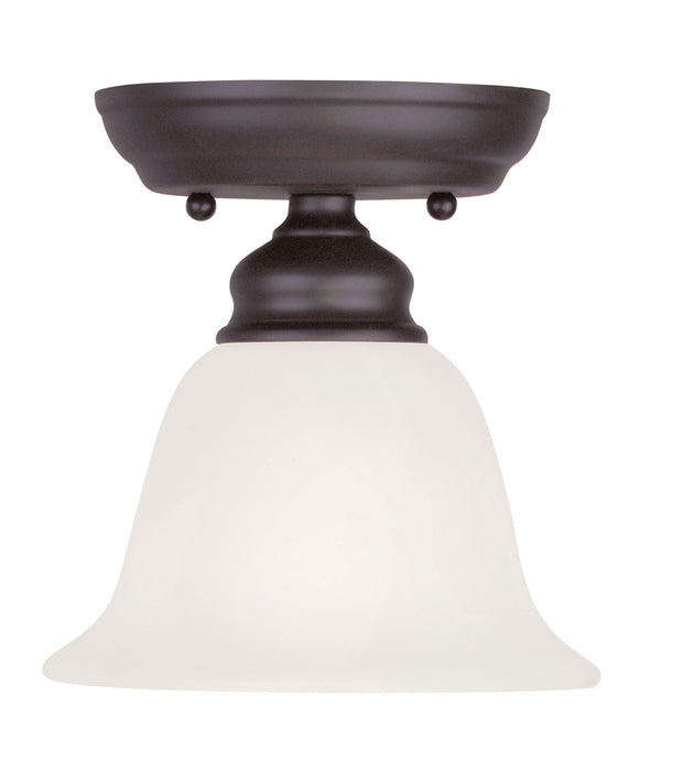 Livex Lighting 1350-07 One Light Ceiling Mount, Bronze