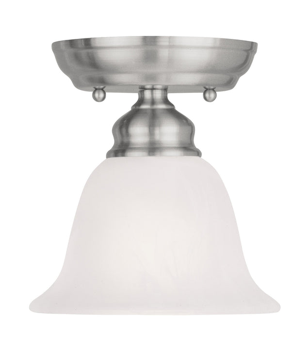 Livex Lighting 1350-91 One Light Ceiling Mount, Brushed Nickel