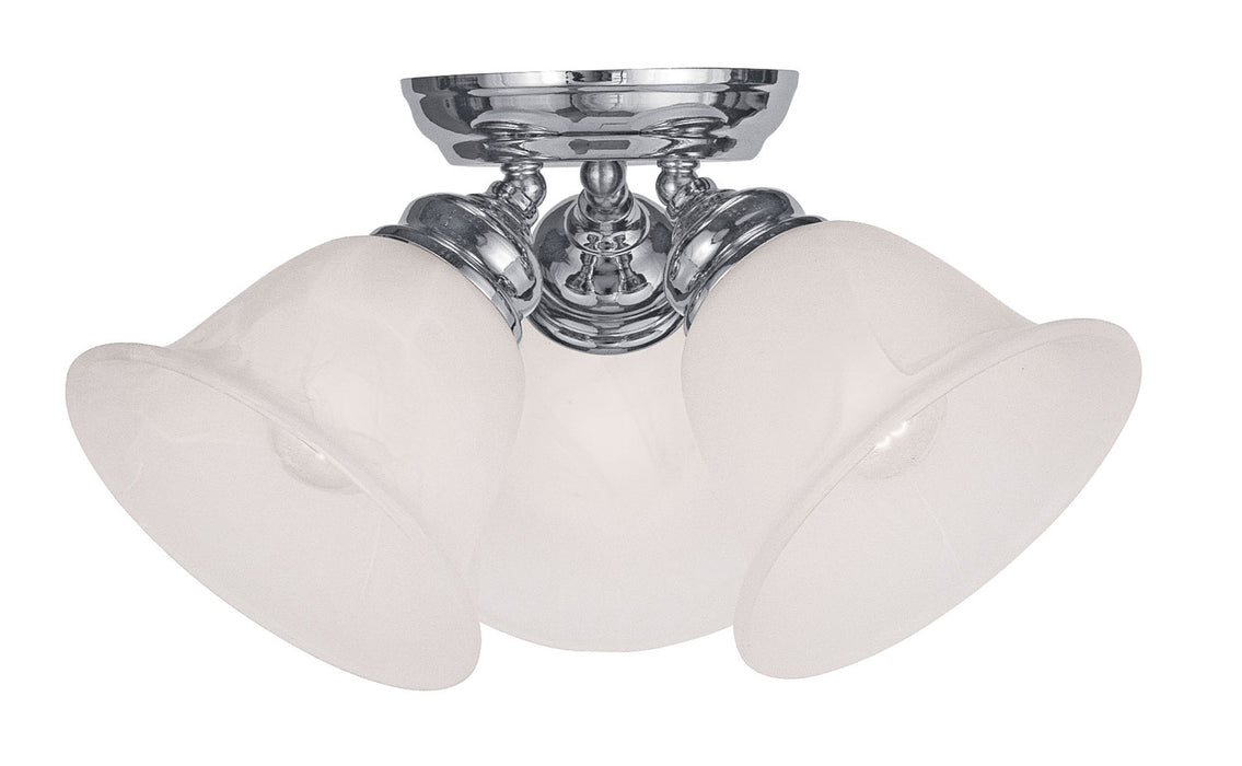 Livex Lighting 1358-05 Three Light Ceiling Mount, Polished Chrome