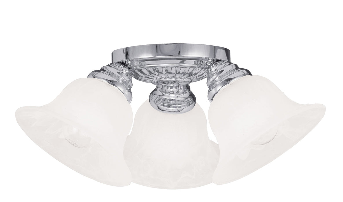 Livex Lighting 1529-05 Three Light Ceiling Mount, Polished Chrome
