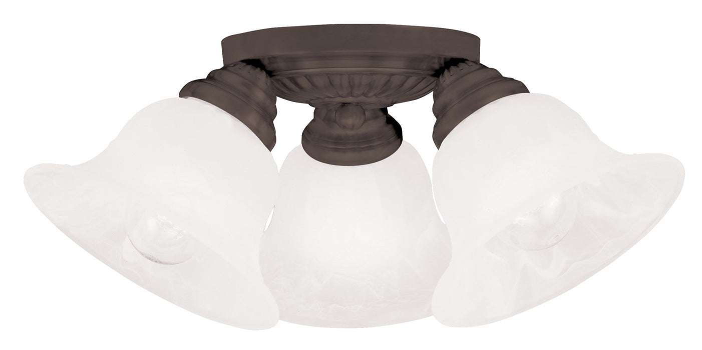 Livex Lighting 1529-07 Three Light Ceiling Mount, Bronze