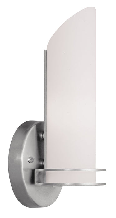 Livex Lighting 1902-91 One Light Bath Light/Wall Sconce, Brushed Nickel