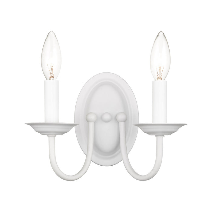 Livex Lighting 4152-03 Two Light Wall Sconce, White
