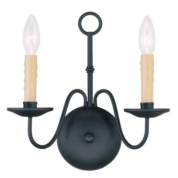 Livex Lighting 4492-04 Two Light Wall Sconce, Black