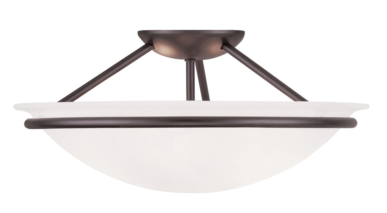 Livex Lighting 4824-07 Three Light Ceiling Mount, Bronze