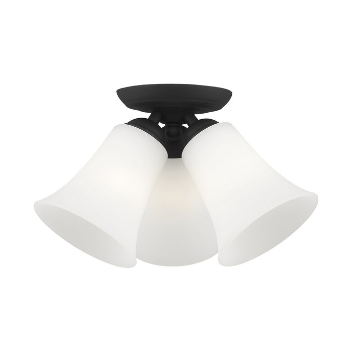 Livex Lighting 6462-04 Three Light Ceiling Mount, Black
