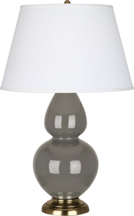 Robert Abbey CR20X One Light Table Lamp, Ash Glazed Ceramic w/Antique Brassed